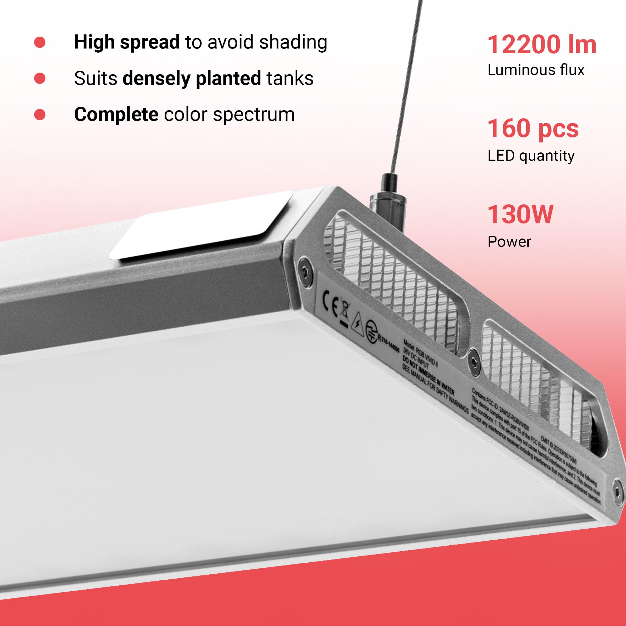 Chihiros Vivid II Black 10 Th 130W (Special Edition) Akvaryum